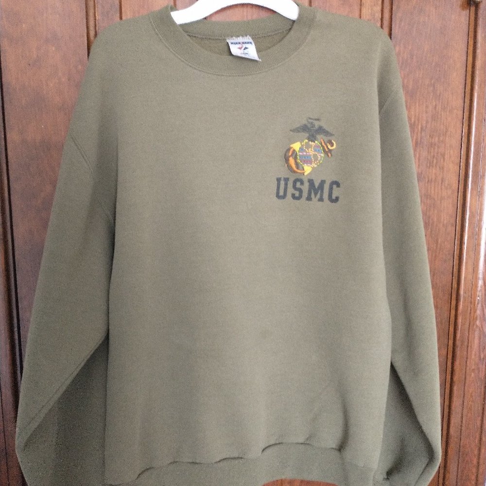 Hand Embroidered USMC sweater